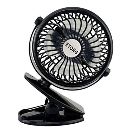 ETONG Portable 5-inch Rechargeable Clamp Fan
