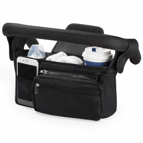 Universal Stroller Organizer with Insulated Cup Holder