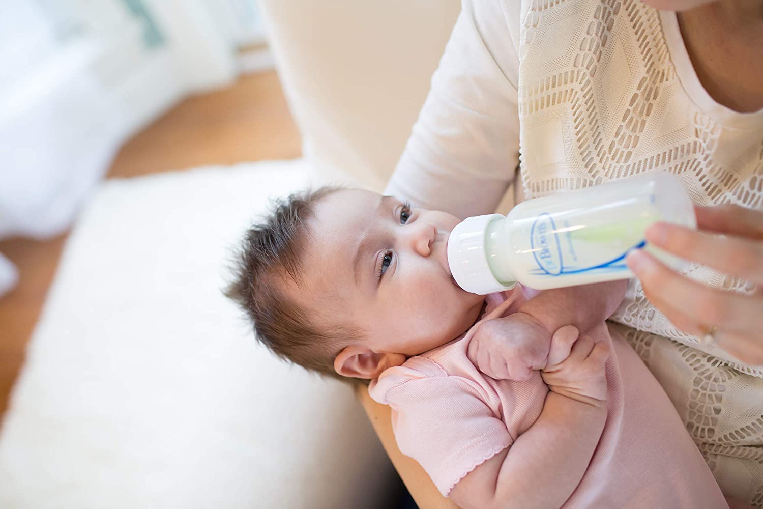 baby crying during bottle-feeding