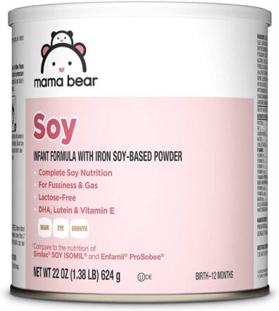 Fórmula infantil en polvo a base de soja Mama Bear