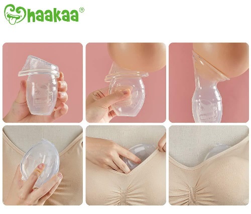 Using Haakaa Silicone breast pump
